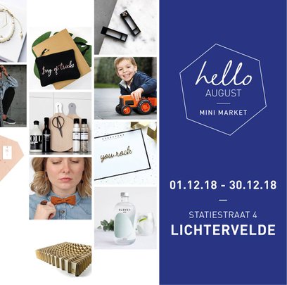 Hello August mini market te Lichtervelde met TUS atelier
